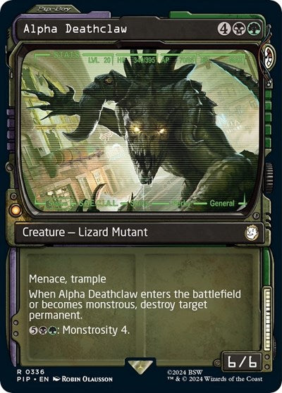 Alpha Deathclaw (Showcase) (Universes Beyond: Fallout) Medium Play Foil