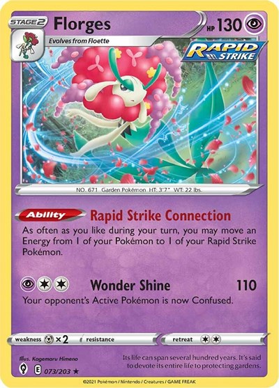 Florges (SWSH07: Evolving Skies) Light Play Holofoil