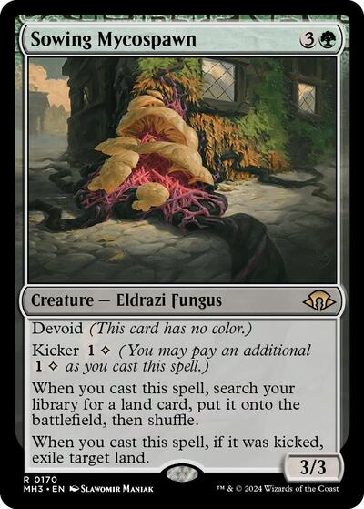 Sowing Mycospawn (Modern Horizons 3) Medium Play Foil