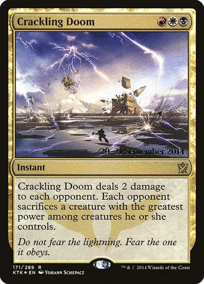 Crackling Doom (Promos: Prerelease Cards) Medium Play Foil