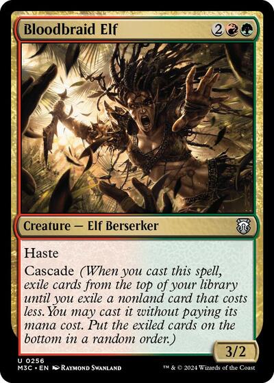 Bloodbraid Elf (Commander: Modern Horizons 3) Light Play