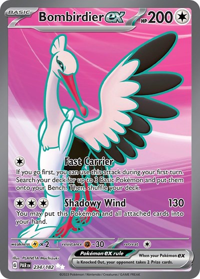 Bombirdier ex - 234 (Scarlet and Violet: Paradox Rift) Near Mint Holofoil