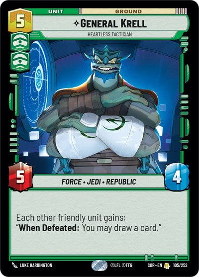 General Krell Heartless Tactician (Spark of Rebellion) Near Mint Foil