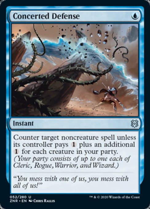 Concerted Defense (Zendikar Rising) Medium Play Foil