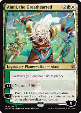 Ajani, the Greathearted (War of the Spark) Light Play Foil