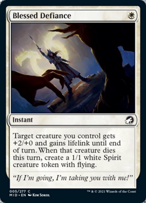 Blessed Defiance (Innistrad: Midnight Hunt) Near Mint Foil