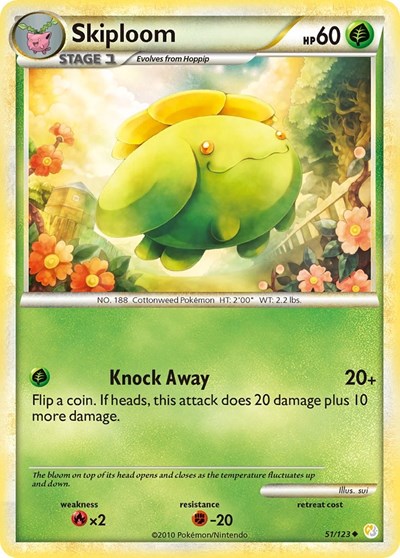 Skiploom (HeartGold SoulSilver) Light Play Reverse Holofoil