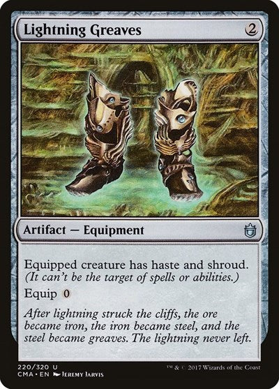 Lightning Greaves (Commander Anthology) Medium Play