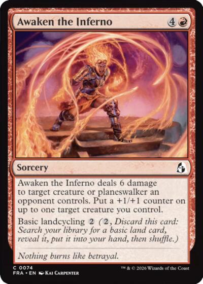 Awaken the Inferno (Reality Fracture) Near Mint Foil