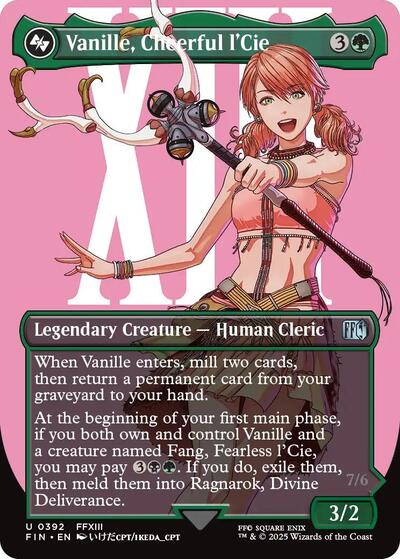 Vanille, Cheerful l'Cie (Borderless) (Universes Beyond: FINAL FANTASY) Near Mint Foil
