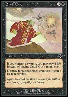 Snuff Out (Mercadian Masques) Light Play Foil