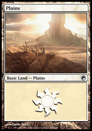 Plains (231) (Scars of Mirrodin) Medium Play