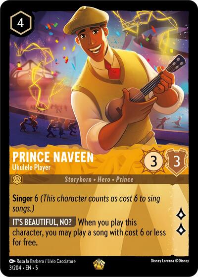 Prince Naveen - Ukulele Player (Shimmering Skies) Near Mint Cold Foil