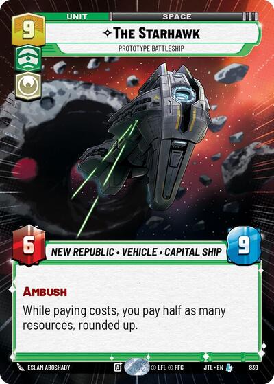 The Starhawk Prototype Battleship (Hyperspace Foil) (Jump to Lightspeed) Near Mint Foil