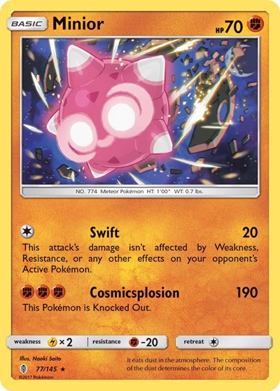Minior (SM - Guardians Rising) Near Mint Reverse Holofoil