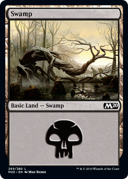 Swamp (269) (Magic 2020 Core Set) Light Play Foil