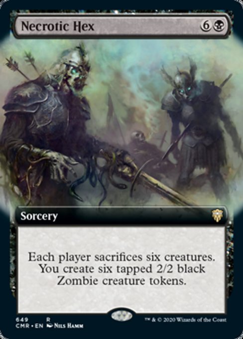 Necrotic Hex (Extemded Art) (Commander Legends) Light Play