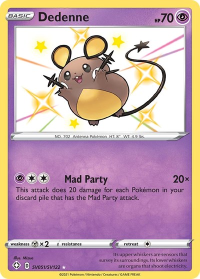 Dedenne (Shining Fates: Shiny Vault) Near Mint Holofoil