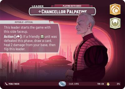Chancellor Palpatine Playing Both Sides (Showcase) (Twilight of the Republic) Near Mint Foil