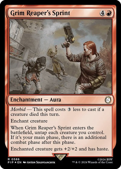 Grim Reaper's Sprint (Surge Foil) (Universes Beyond: Fallout) Light Play Foil
