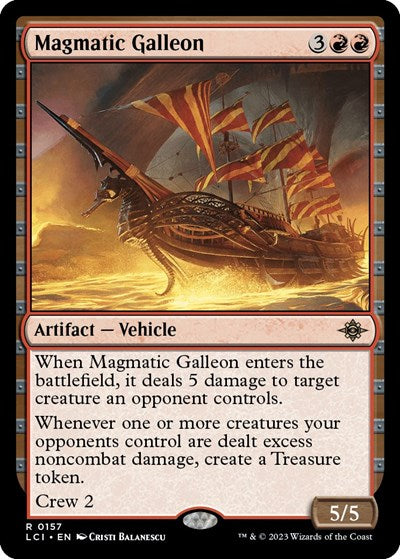 Magmatic Galleon (The Lost Caverns of Ixalan) Light Play Foil