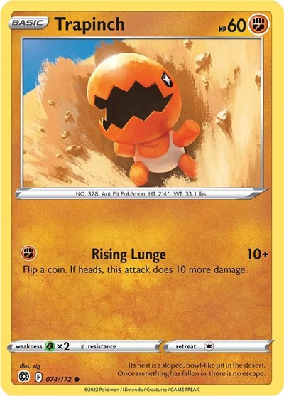 Trapinch (SWSH09: Brilliant Stars) Light Play Reverse Holofoil
