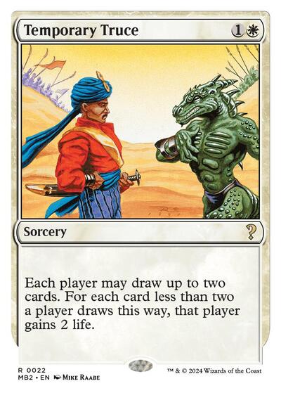 Temporary Truce (White Border) (Mystery Booster 2) Light Play