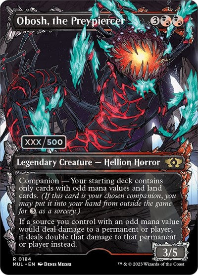 Obosh, the Preypiercer (Serialized) (320/500)(March of the Machine: Multiverse Legends) Near Mint Foil