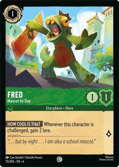 Fred - Mascot by Day (Azurite Sea) Near Mint Cold Foil