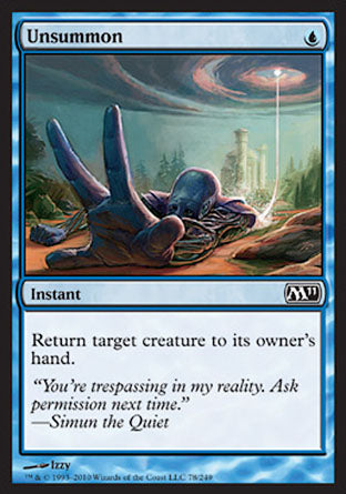 Unsummon (Magic 2011 Core Set) Light Play Foil
