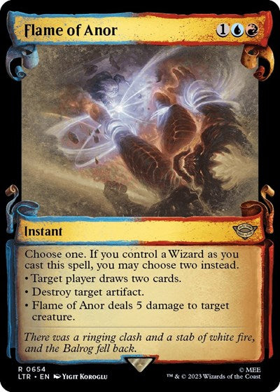 Flame of Anor (Showcase Scrolls) (Universes Beyond: The Lord of the Rings: Tales of Middle-earth) Light Play Foil