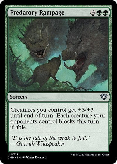 Predatory Rampage (Commander Masters) Light Play Foil