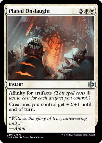 Plated Onslaught (Phyrexia: All Will Be One) Light Play