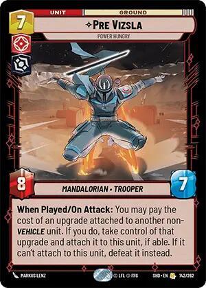 Pre Vizsla Power Hungry (Shadows of the Galaxy) Near Mint Foil