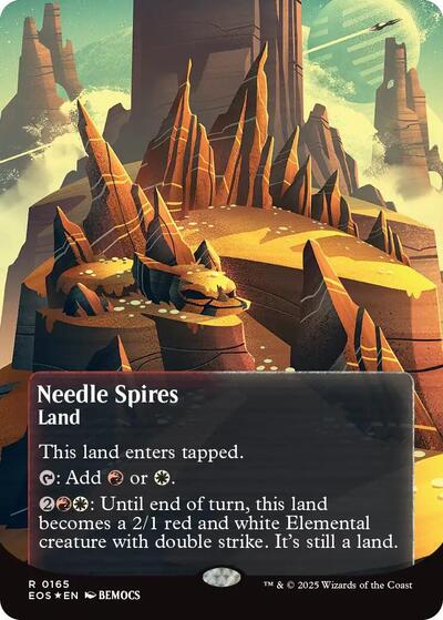 Needle Spires (0165) (Borderless) (Galaxy Foil) (Stellar Sights) Near Mint Foil
