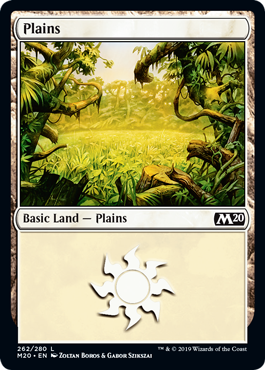 Plains (262) (Magic 2020 Core Set) Heavy Play Foil