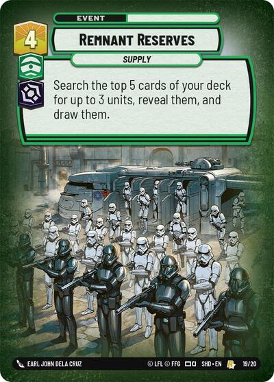 Remnant Reserves (Shadows of the Galaxy: Weekly Play Promos) Near Mint Foil