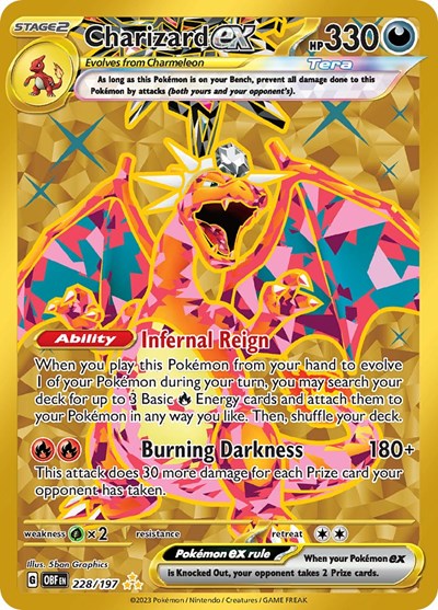 Charizard ex - 228 (Scarlet and  Violet: Obsidian Flames) Near Mint Holofoil
