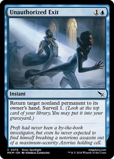 Unauthorized Exit (Murders at Karlov Manor) Near Mint Foil