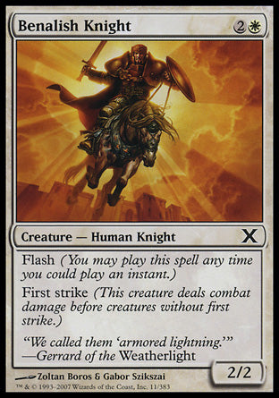 Benalish Knight (10th Edition) Light Play