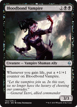 Bloodbond Vampire (Battle for Zendikar) Medium Play Foil