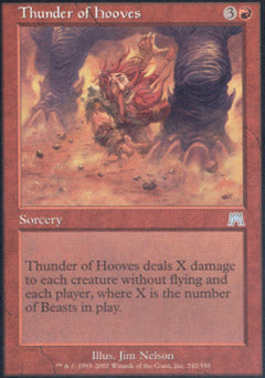 Thunder of Hooves (Onslaught) Medium Play Foil