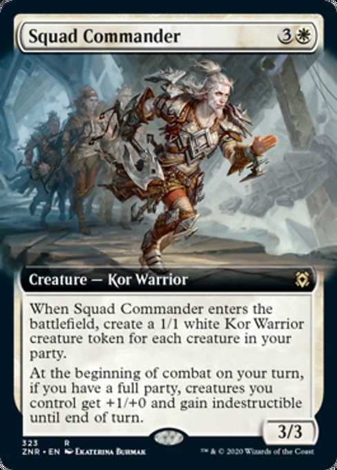 Extended Art Squad Commander (Zendikar Rising) Light Play Foil