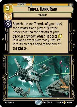 Triple Dark Raid (Shadows of the Galaxy) Near Mint Foil