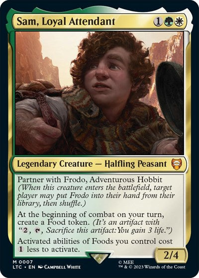 Sam, Loyal Attendant (Commander: The Lord of the Rings: Tales of Middle-earth) Light Play Foil