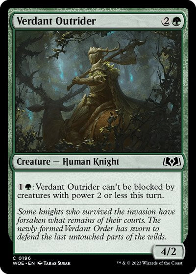 Verdant Outrider (Wilds of Eldraine) Light Play