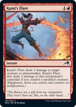 Kami's Flare (Kamigawa: Neon Dynasty) Light Play Foil