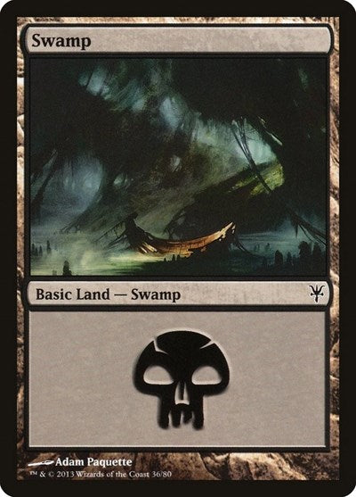 Swamp (36) (Duel Decks: Sorin vs. Tibalt) Near Mint