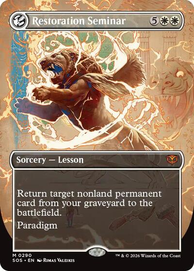 Restoration Seminar (Borderless) (Secrets of Strixhaven) Near Mint Foil