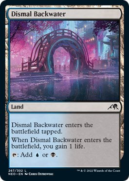 Dismal Backwater (Kamigawa: Neon Dynasty) Light Play Foil